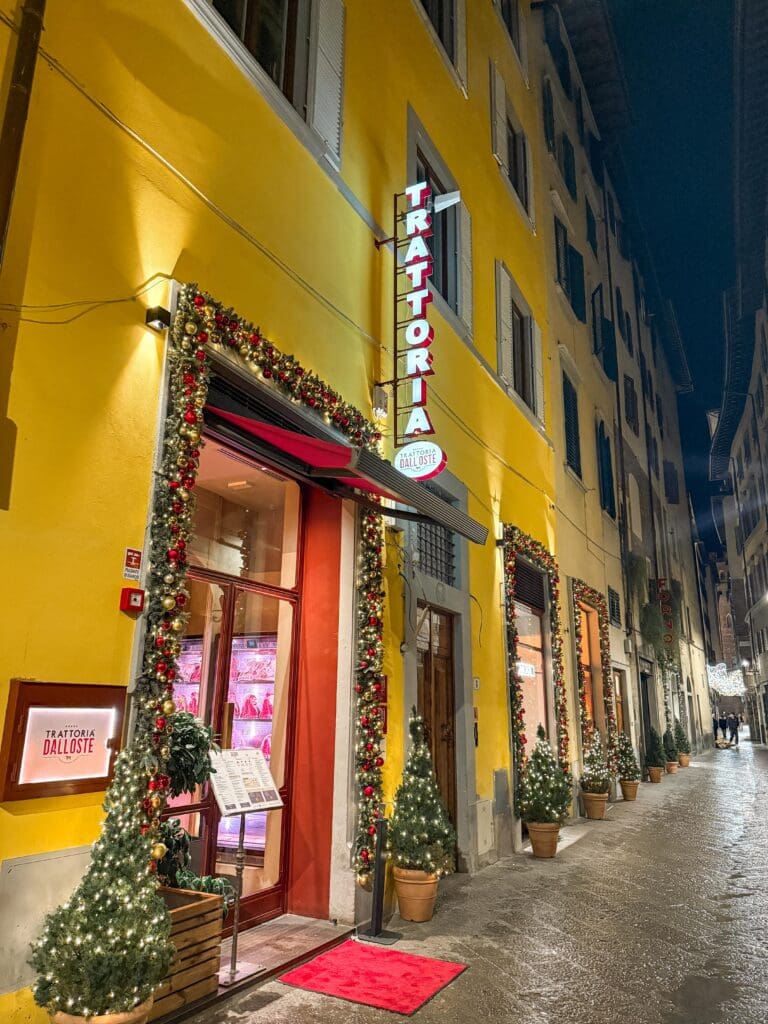 Christmas dinner in Florence Italy